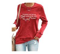 Probably Just Gonna Jingle Some of The Way I'm Tired Sweatshirt Funny Ugly Christmas Shirt Merry Christmas Shirt Women, red, S