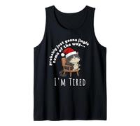 Probably Just Gonna Jingle Some Tired Cat Funny Christmas Tank Top