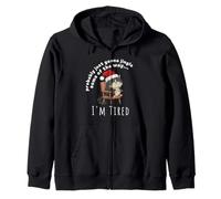 Probably Just Gonna Jingle Some Tired Cat Funny Christmas Zip Hoodie