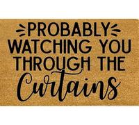 Probably Looking at You Through The Curtainsclosing Giftfunny Doormatnew Home Giftwedding Gift Home Decor Door Mat_16 x 24 Inches