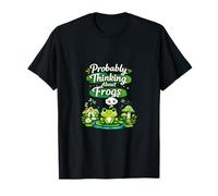 Probably Thinking About Frogs Cottagecore Nature Art T-Shirt