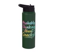 Probably Thinking About Snacks Stainless Steel Insulated Water Bottle