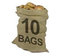 PRObag - Hessian Sacks - PREMIUM GRADE - Jute, Burlap Sacks for Potatoes Vegetables Fruit - Potato Sacks Extra Strong (5, 50x80cm) POTATOES NOT INCLUDED