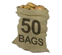 PRObag - Hessian Sacks - PREMIUM GRADE - Jute, Burlap Sacks for Potatoes Vegetables Fruit - Potato Sacks Extra Strong (5, 60x100cm) POTATOES NOT INCLUDED