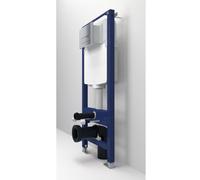 Probaty Bathrooms 1.14M Concealed Wall Hung Toilet Cistern Frame Square Button Dual Flush Plate Chrome