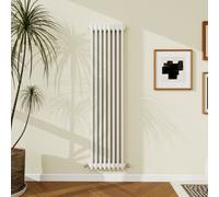 Probaty Bathrooms 1500X380mm Cast Iron Style Traditional Radiator 2 Column Vertical White Central Heating Radiator
