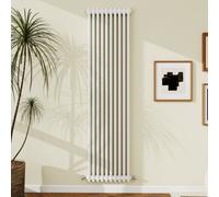 Probaty Bathrooms 1800X470mm Cast Iron Style Traditional Radiator 2 Column Vertical White Central Heating Radiator