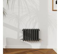 Probaty Bathrooms 300X425mm Cast Iron Style Traditional Radiator 3 Column Horizontal Anthracite Central Heating Radiator
