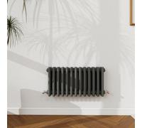 Probaty Bathrooms 300X605mm Cast Iron Style Traditional Radiator 3 Column Horizontal Anthracite Central Heating Radiator