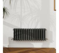 Probaty Bathrooms 300X830mm Cast Iron Style Traditional Radiator 3 Column Horizontal Anthracite Central Heating Radiator