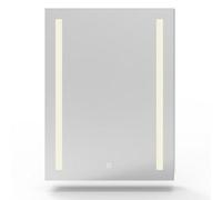 Probaty Bathrooms Bathroom Single Door 3-Color Led Mirror Cabinet, Wall Mounted Storage Cupboard With Mirror, Cabinet With Adjustable Shelf 45X60Cm