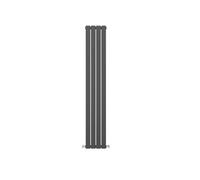 Probaty Bathrooms Flat Panel Radiator 1600X272mm Anthracite Vertical Single Panel Central Heating Rad