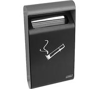 Probbax Wall Ashtray, Stainless Steel, Black, 6 x 25 x 15 cm