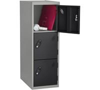 Probe 3 Door Half Height - Black Locker