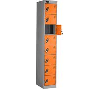 Probe Powerbox Eight Door Orange Laptop Locker (with charging)