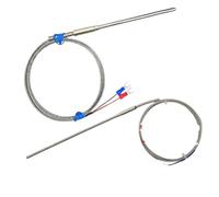 Probe1100 Degree PT100 Ungrounded Controller Sheathed Thermocouple Temperature Sensor 1Pcs(PT100 5mm,150mm)