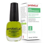 Probelle Nail Maintenance Formula 2, Nail Hardener and Strengthener for soft, brittle, and splitting nails - Reinforces, protects, conditions, strengthens, grows fingernails 5 fl oz/ 15 mL