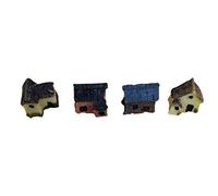 probeninmappx 4pcs Miniature Fairy Garden Stone Houses Mini Cottage House Miniatures Decor Accessories Gardening Decoration Kit