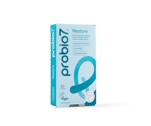 Probio7 Restore - 4 W ut Support for Antibiotic Recovery | 9 Live Strains | Probiotics for Antibiotics, Digestive Balance & Immune Support | Gut Repair for Men & Women | 30 Vegan Capsules