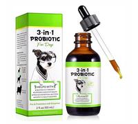 Probiotic 3 in 1 for Dogs Gastrointestinal Support, Gut Health, Solution for Diarrhoea, Yeast Infection Solution, Digestive Care for all Breeds & Ages, 60ml.