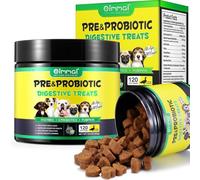 Probiotic for Dogs -Tasty Dog Treats with Natural Ingredients, Digestive Health and Immune Support, Soft Chews with Enzymes & Pumpkin - Duck Flavor - 120 Count - For All Breeds & Ages.