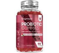 Vegan Probiotic Gummies with Prebiotic - 45 Days Supply (90 Gummies) - Natural Strawberry & Vanilla Flavour - Spore-Forming Bacillus Coagulans Strain & Prebiotic Fibre Inulin - for Men & Women