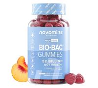 Probiotic Gummies - 52 Billion CFU - 11 Bacteria Strains - 60 Gummies - Probiotics for Gut Health & Gut Flora - with Vitamin C, Calcium and Fibre - Vegan & Gluten-Free - 1 Month Supply - Novomins