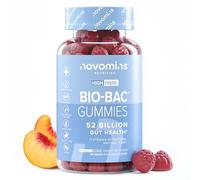 Probiotic Gummies - Bio-Bac 52 Billion CFU Probiotics for Gut Health 11 Strains of Live Bacteria - Pro Biotics for Gut Health Probiotic Supplements for Men and Women - Novomins