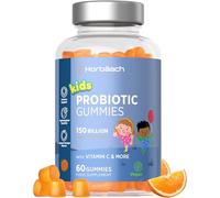Probiotic Gummies Kids | 150 Billion Friendly Bacteria Per Bottle | 2-Month Supply | 2.5 Billion x 60 Orange Flavour Gummies | for Children Aged 4+ | Vegan | 60 Count | by Horbaach