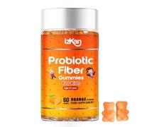 Probiotic Gummies with Prebiotics - 60 Orange Flavour Gummies - Bacillus Coagulans 2.5 Billion CFU & Inulin - Daily Gut Health & Immune Support for Kids Vegan, Non-GMO, Gluten Free (Orange)