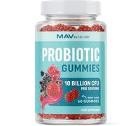 Probiotic Gummies with Vitamin C and Folic Acid | 5 Billion CFU Probiotics | Gut Health, Digestion, & Immune System Support | Gluten-Free, Non-GMO, Berry Flavor | 60 ct.