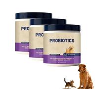 Probiotic Powder for Dog & Cat Digestive Health - Supplement with Prebiotics & Enzymes to Aid Digestion and Soothe the Stomach, Chicken Flavor, 7 oz (3PCS)
