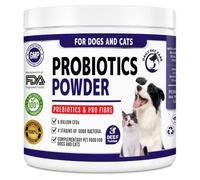 Probiotic Powder for Dogs & Cats, 6 Billion CFU, 4 Strain Probiotic with Prebiotic Fibre, Pumpkin & Psyllium Husk, Gut Health Supplement, Beef Flavour, 120g | Daily Pet Care