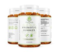Probiotic Vegan Gummies - 60 Days (2 months supply) - Orange Flavour (Halal) - Bacillus Coagulans & Inulin Great for, Immune System, Digestion System and Gut Health,