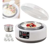 Probiotic Yogurt Maker, 1.2l Automatic Yogurt Maker with Digital Display, Multi-Function Electric Yogurt Maker Machine Stainless Steel Inner, Adjustable Temperature and Time