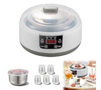 Probiotic Yogurt Maker,1200 ml Probiotic Yogurt Maker, LED Display Multi-Function Probiotic Yogurt Motor, 68-131°F 48 Working Hours Yogurt Motor with 5 Jars