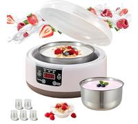 Probiotic Yogurt Maker, 1400ML Automatic Yogurt Machine, LED Display Multi-Function Probiotic Yogurt Motor, 68-131°F 48 Working Hours Yogurt Motor with 5 Jars, for Yogurt Handmade Lover