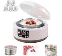 Probiotic Yogurt Maker, Probiotic Yogurt Maker with Temperature Control and 36 Hour Timer, 1.2L Fully Automatic Yogurt Machine, Multi-Function Yogurt Machine for Home Use, (Includes 5 Glasses)