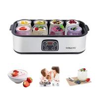 Probiotic Yogurt Maker, Ultimate Probiotic Yogurt Maker with Adjustable Temperature & Time Control, 1400ml Capacity, 8 Glass Jars, Automatic Digital Yogurt Machine, Promote Gut Health, Health Gift for