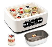 Probiotic Yogurt Maker with Adjustable Time&Temp Control,Automatic Digital Yoghurt Maker Machine with 1.6L 304 Stainless Steel Inner Pot and 9 Portable Cups,Greek Yogurt Maker for Yogurt/Fermentation