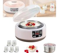 Probiotic Yogurt Motor, 1.2L Fully Automatic Yogurt Machine, Yogurt Maker with Temperature Control, Yogurt Machine with Adjustable Temperature and Time Control for Homemade Greek, Vegan Yogurt
