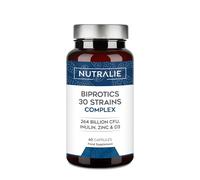 Probiotics and Prebiotics with 30 Strains - 264 Billion CFU per Dose - Biprotics 30 Strains Complex - 60 Capsules Nutralie