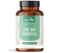 Probiotics Bio Cultures Complex | 6 Billion CFU | 90 Vegan Capsules | 5 Strain Probiotic with Lactobacillus Acidophilus & Bifidobacterium Strains | Digestive & Gut Health for Women & Men | Alpha Foods