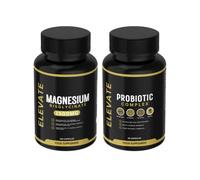 Probiotics Complex 30 Capsules + Magnesium Glycinate (Bisglycinate) 120 High Strength Capsules | Gut Health, Digestion, Relaxation & Daily Wellness Support Bundle