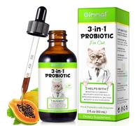 Probiotics for Cats, Cat Probiotics, 3 in 1 Cat Probiotic Supplement with Prebiotic & Digestive Enzymes | Support Gut Health, Diarrhea and Constipation Relief, Suitable for All Ages and Breeds, 60 ml