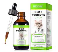 Probiotics for Cats with Prebiotic and Enzymes, Cat Probiotics Supplement Help Digestive Support Gut Health, Cat Diarrhea, Constipation Relief for All Breed Size Age, Bacon Flavor - 60ml