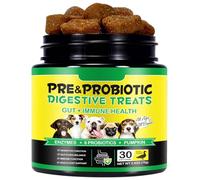 Probiotics for Dogs, 30 Probiotic Tablets for Dog, Dog Probiotics for Gut Health Pre & Probiotic Digestive for All Dogs Boosts Health & Energy, Duck Flavor