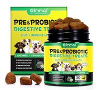 Probiotics for Dogs, 30 Soft Chews with Prebiotics, Pumpkin & Flaxseed | Supports Normal Gut Flora, Digestive Function, Skin & Coat Condition, and Everyday Wellbeing | Duck Flavour