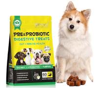 Probiotics for Dogs, Dog Digestive Health Gut,60 Probiotic Chews with Digestive Enzymes for Immune Bowel Support, Gut Flora, Allergy Itch Relief, Reduce Diarrhea, Gas, Bad Breath (60 Chews)