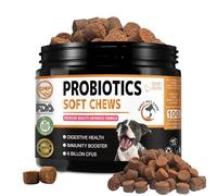 Probiotics for Dogs - Natural Digestive Treats for Gut Health, Immunity, Diarrhoea & Itchy Skin Relief - Duck Flavour Probiotic Chews - Dogs Gigestive Care
